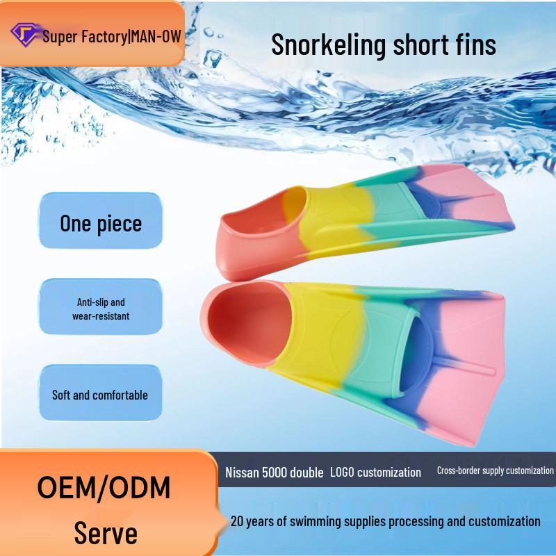 

New Fashion Lightweight Silicone Swim Fins for Adults & Kids - Anti-slip, Short, Ideal for Diving & Snorkeling. XXS