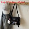Classic Canvas Crossbody Bag For Casual Travel With Multiple Pockets For Girls