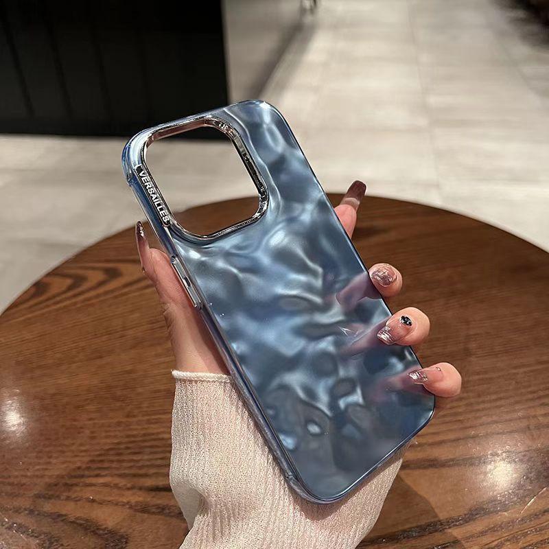 Luxury Electroplate Meteorite Grain Phone Case For iPhone 11 12 13 14 15 Pro MaxBumper Cases Cover