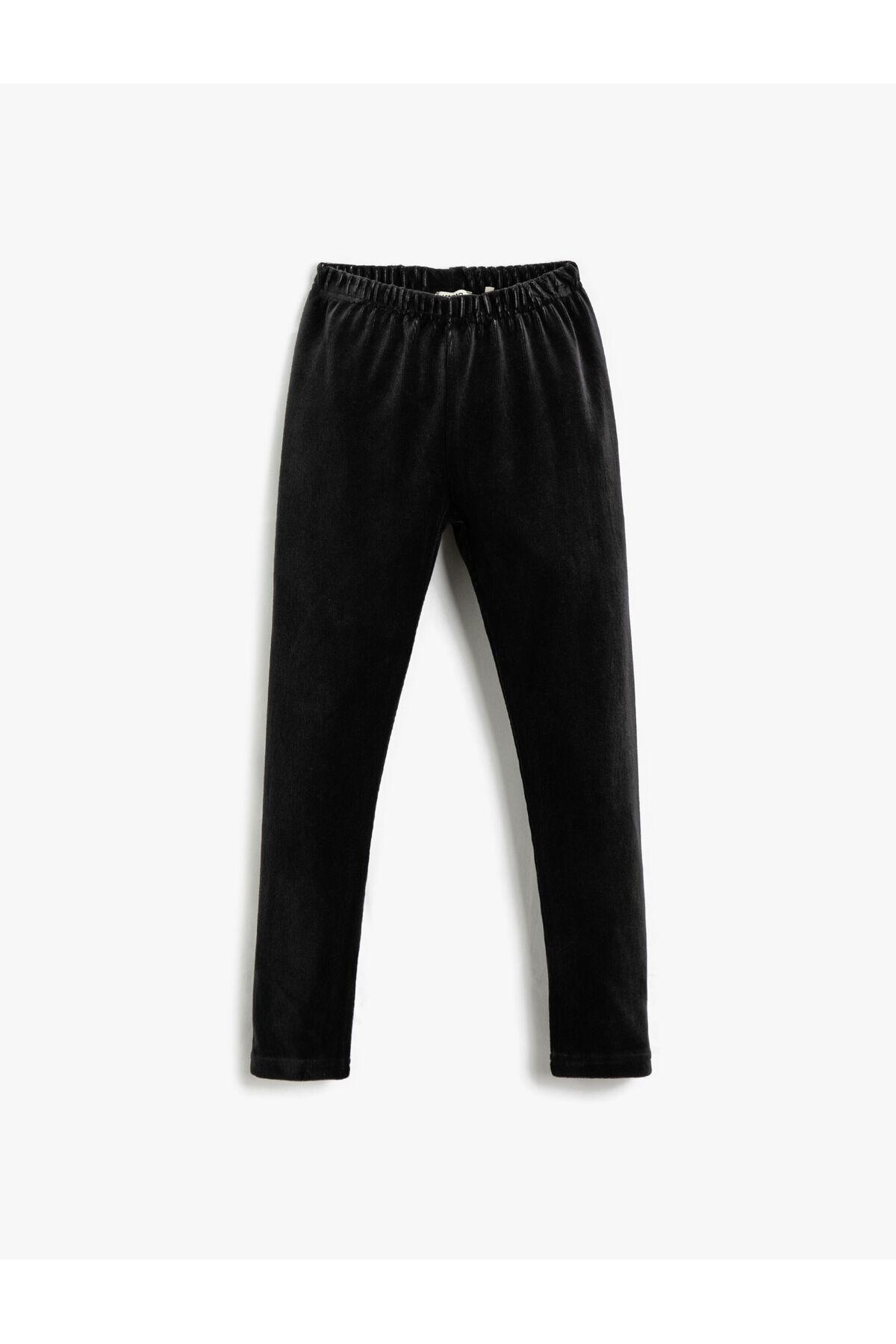 

Velvet Leggings Basic Elastic Waist..