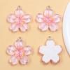 DIY Resin Plant Charm: Transparent Lotus & Cherry Blossom Five-Petal Flower Pendants