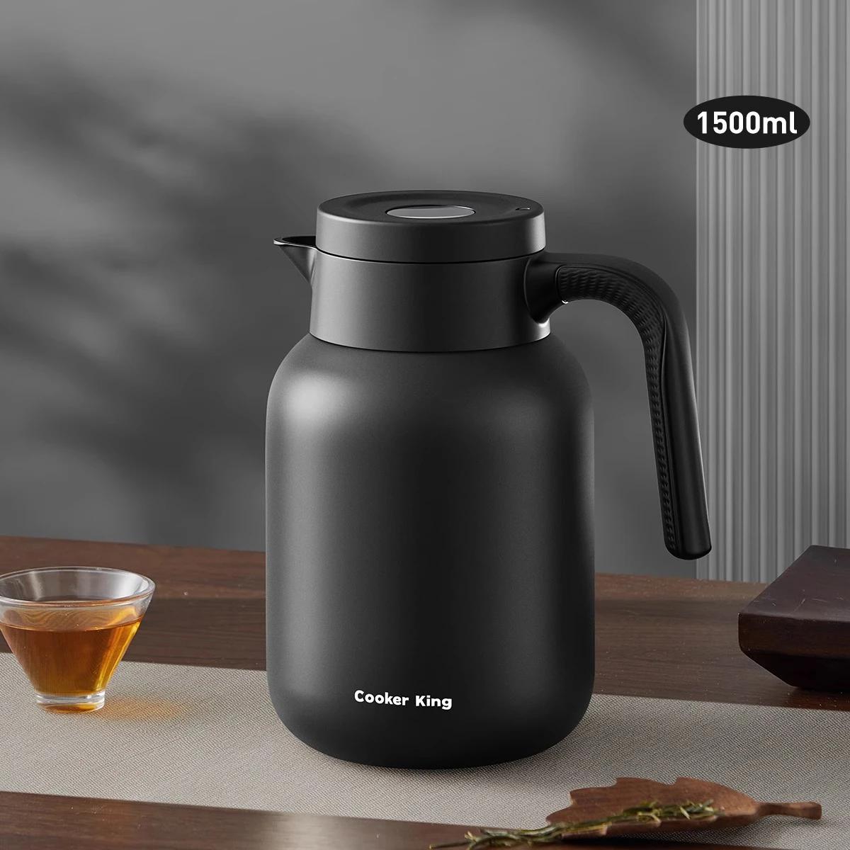 

COOKER KING 1.5/2.0L Термопот из нержавеющей стали Бутылка для заваривания воды Большой объем Термос-горшок Чайник для дома/офиса 1.5-2L