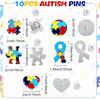 10 Pieces Autism P, Multi Color Autism Awareness Pin Autism Puzzle Piece Brooches Pirational Lapel P Autism Awareness Accessories for Clothing Shirts