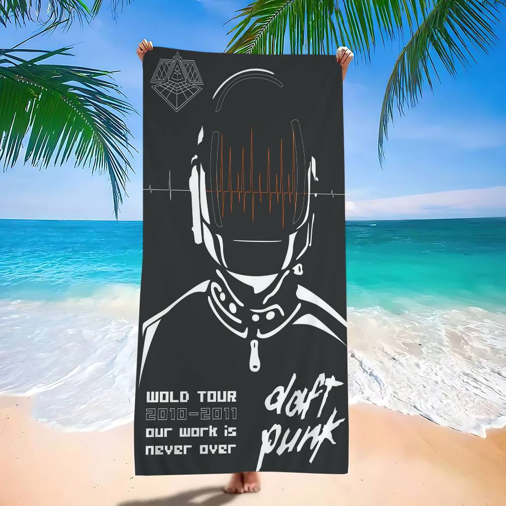 Asciugamani da Spiaggia in Microfibra Grandi Daft Punk Asciugamano Asciugatura Rapida Asciugamani da Spiaggia Sabbiosa Asciugamano per Piscina per Viaggio Nuoto Piscina Yoga