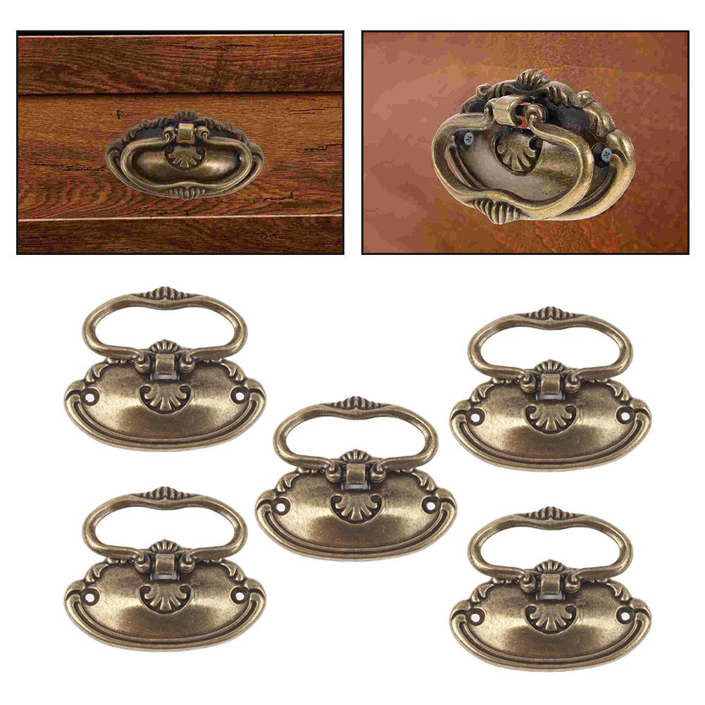 5pcs Furniture Handles Drawer Cabinet Handles Jewelry Box Decorative Pull Handles Vintage Drawer Knobs Furniture Hardware