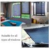 28''x65''Pleated Shade Window Blind Sun UV Half Blackout Blind Roller Car window