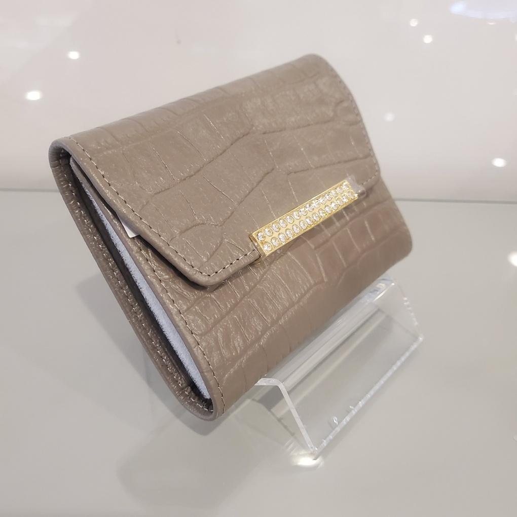 Moncross GYAW9165 Cubic Point Women's Cowhide Half Wallet