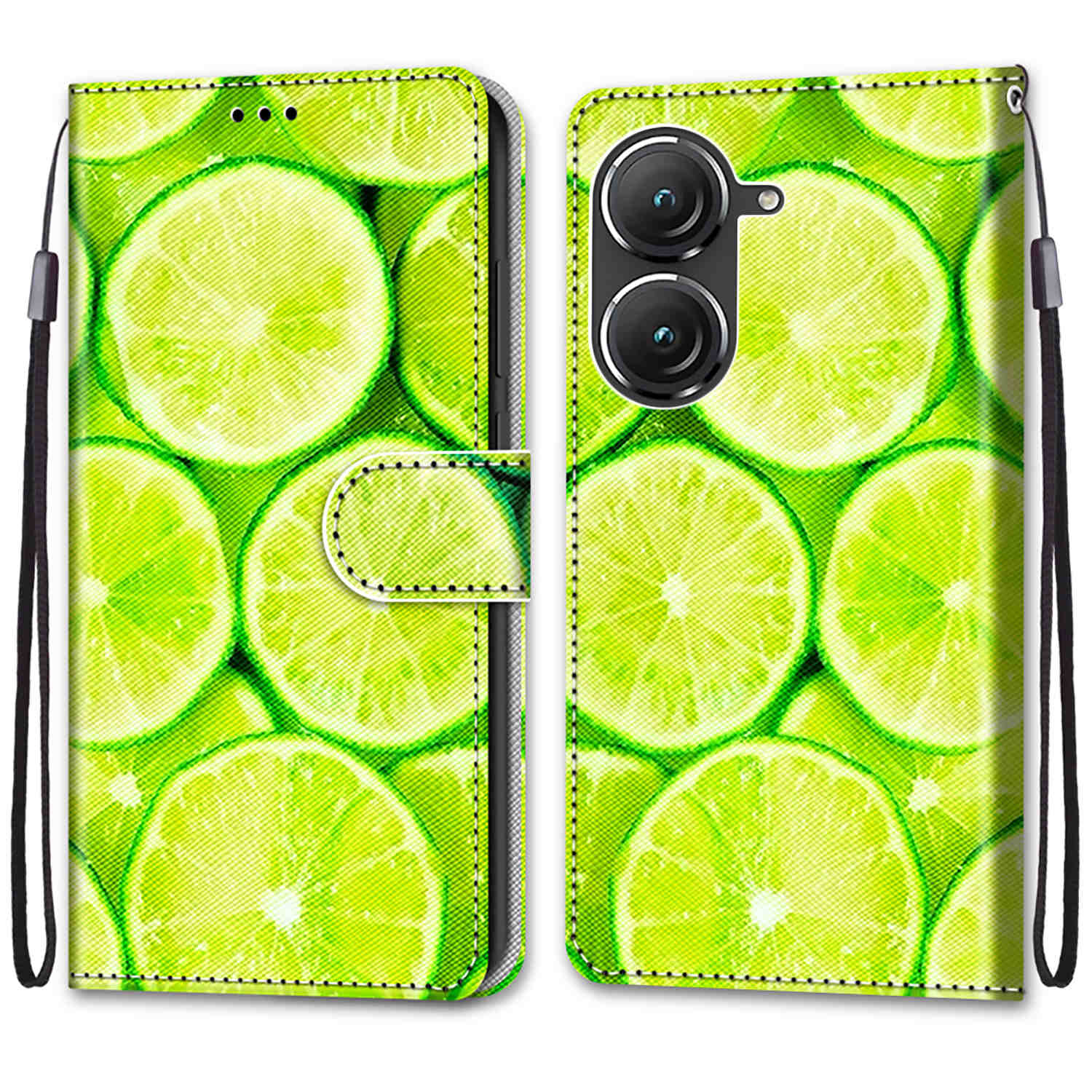 

Роскошный окрашенный кожаный чехол-кошелек в стиле книги, защитный чехол для Asus Zenfone 8/ZS590KS/Asus Zenfone 8Z/Asus Zenfone 9/Asus Zenfone 9z Asus Zenfone 9