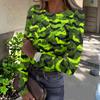 Women Casual Long Sleeve Ribbed Knit Top Crew Neck Halloween Print Slim Fit Stretchy Pullover Shirt for Fall and Winter