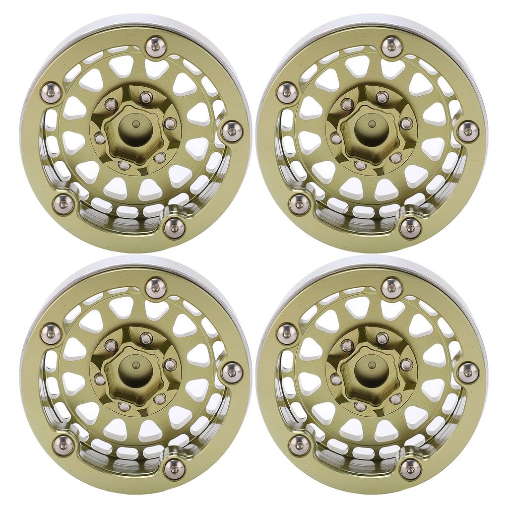 4pcs Beadlock RC Car Wheel Hub Set 1.9in Aluminum Alloy Tire   for 1Celsius10 1Celsius12 1Celsius14 Remote Control Cars