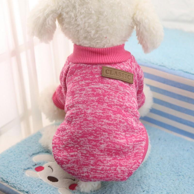 Soft and Stretchy Sweater Dog Hoodie Classic Fleece Apparel Pullover Sweatshirt Home Wear for Small Dogs Cats Puppy Kitten