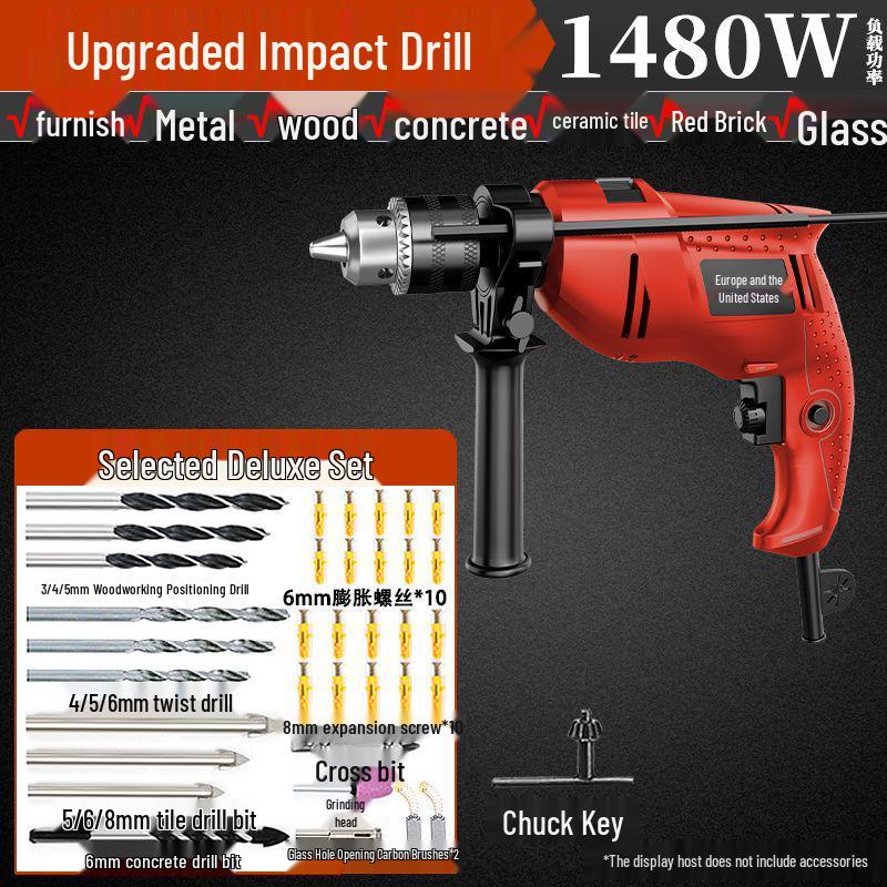 High-Power Variable Speed Impact Drill & Rotary Hammer Electric Screwdriver