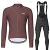 Mens Thermal Fleece Cycling Jersey Bib Tights Set Winter Long Sleeve Bike Riding Outfit