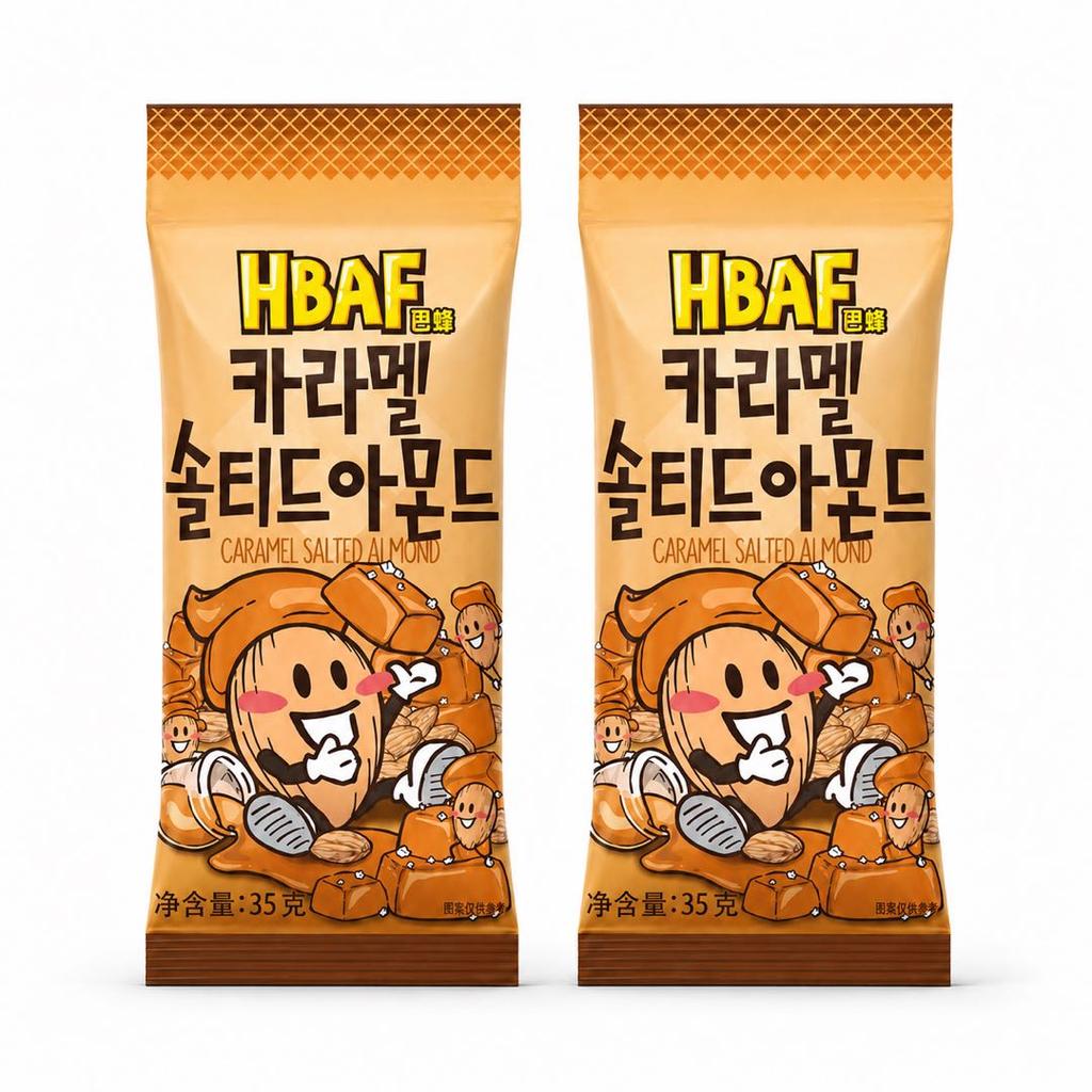 HBAF MANDORLE CARAMELLO E SALE 35g