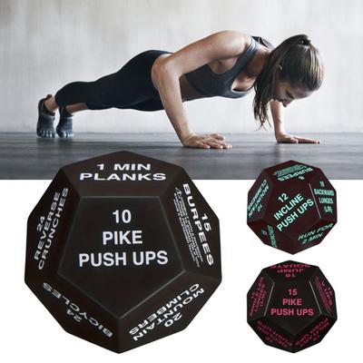 Dadi fitness tascabili multi-lato, dadi per esercizi decisionali, dadi per allenamento in palestra, giocattolo antistress per uomini e donne, regalo per appassionati di sport