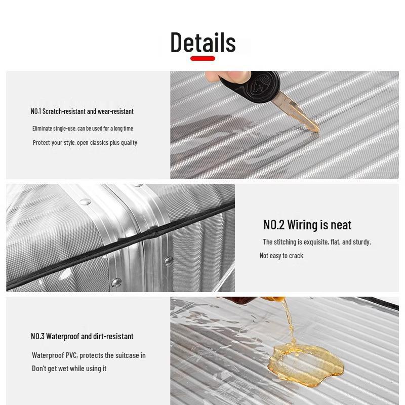 Leather Suitcase Trolley Protector: Wear-Resistant, Transparent, Dust Cover for Check-in Luggage