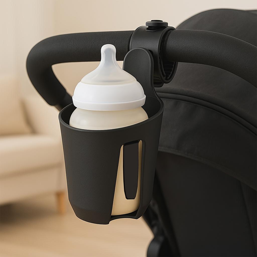 Multi-Functional Elastic Bottle Holder with 2-in-1 Phone Cup Holder, Portable Stroller Accessory, Stroller Accessory
