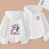 Girls Boy Leisure Sweatshirt Coat Children's Pretty Girl Pink Gift Charming Unicorn Cardigan Hoodies Kawaii Zipper Style