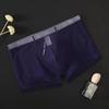 Men Intimates Mid Waist Panties Bulge See Through Lingerie Transparent Boxers Sexy Men Underwear