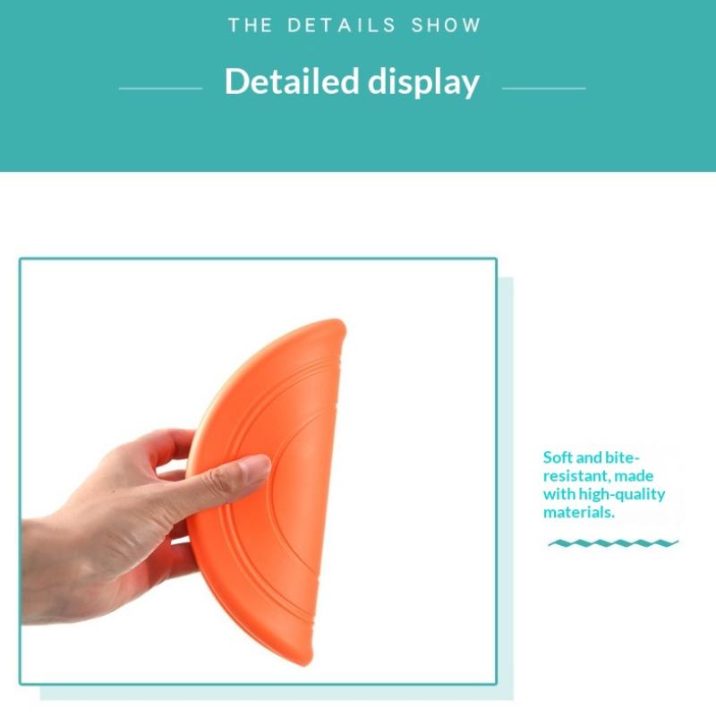 Durable Dog Flying Disc Tear Resistant Soft Rubber Pet Training Toy Perfect for Interactive Outdoor Games