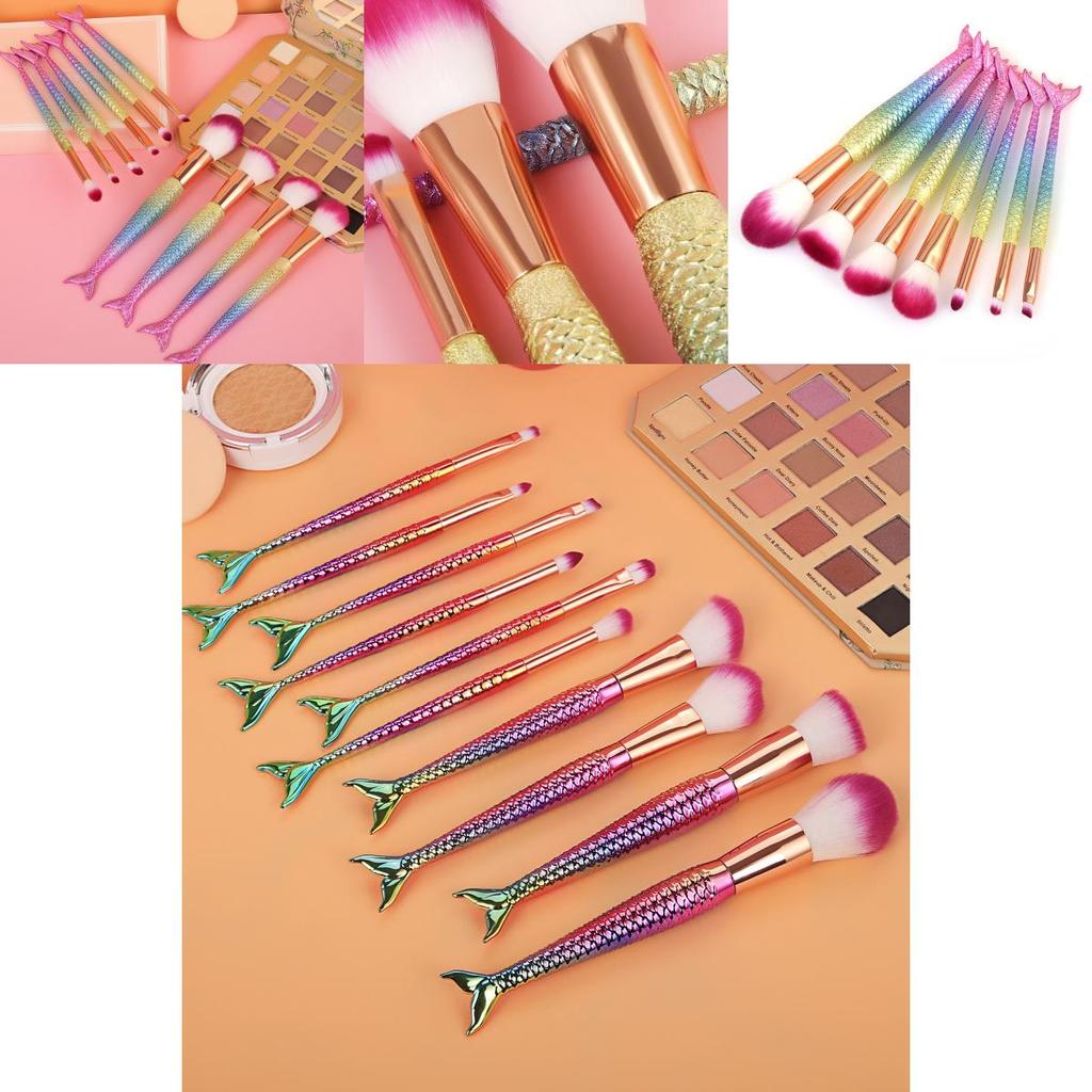 Makeup Brush Set With Nylon Bristles For Eyeshadow And Powder Application Perfect For Beauty Enthusiasts