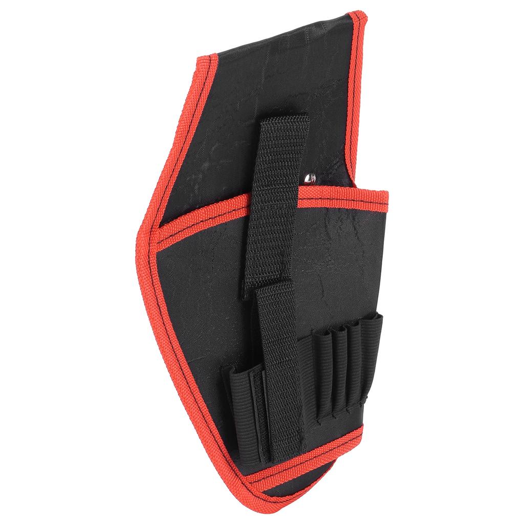 Portable Electrical Tool Bag Waist Hanging Pack MultiFunction Drill Holder Holst Pouch(Red )