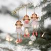 Vánoční dekorativní přívěsek 3 přívěsky andělů Domácí kreativní přívěsek Dekorativní pryskyřičné řemesla