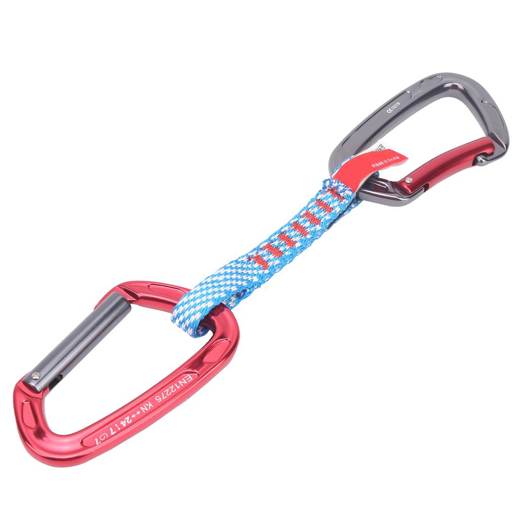 CAMNAL Outdoor Climbing Quickdraw Set Straight Gate and Bent Gate Carabiner 27CM