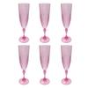 Plastic Champagne Flutes Transparent Wine Glasses Shatterproof Reusable Wine Goblets Elegant Drinkware