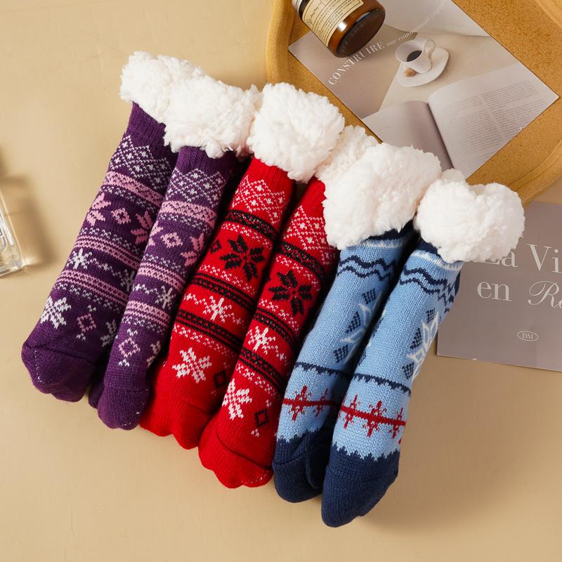 Thick Winter Warm Non-Slip Floor Socks for Men And Women Couple Sleep Carpet Slippers Socks