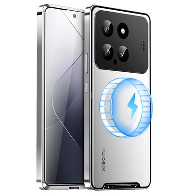 For Xiaomi 13T Pro 14 Pro Metal Border Phone Case Aromatic Magnetic Absorption Wireless Charging Anti Drop Protection Back Cover