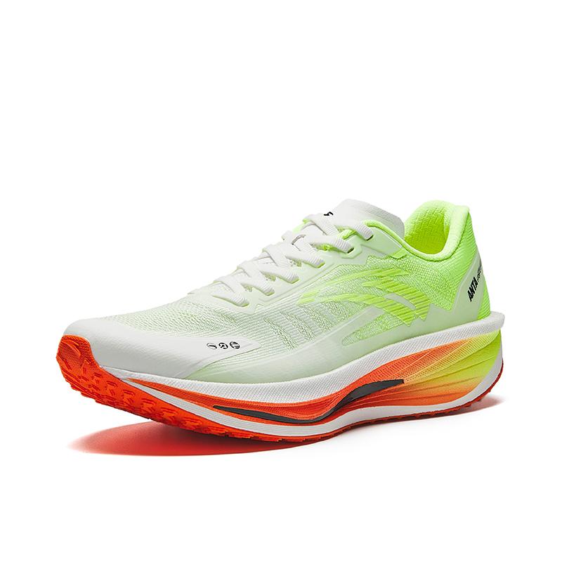 New Anta Rocket 6.0 Pro Slip Resistant Abrasion Resistant Low Top Running Shoes Men's White Green
