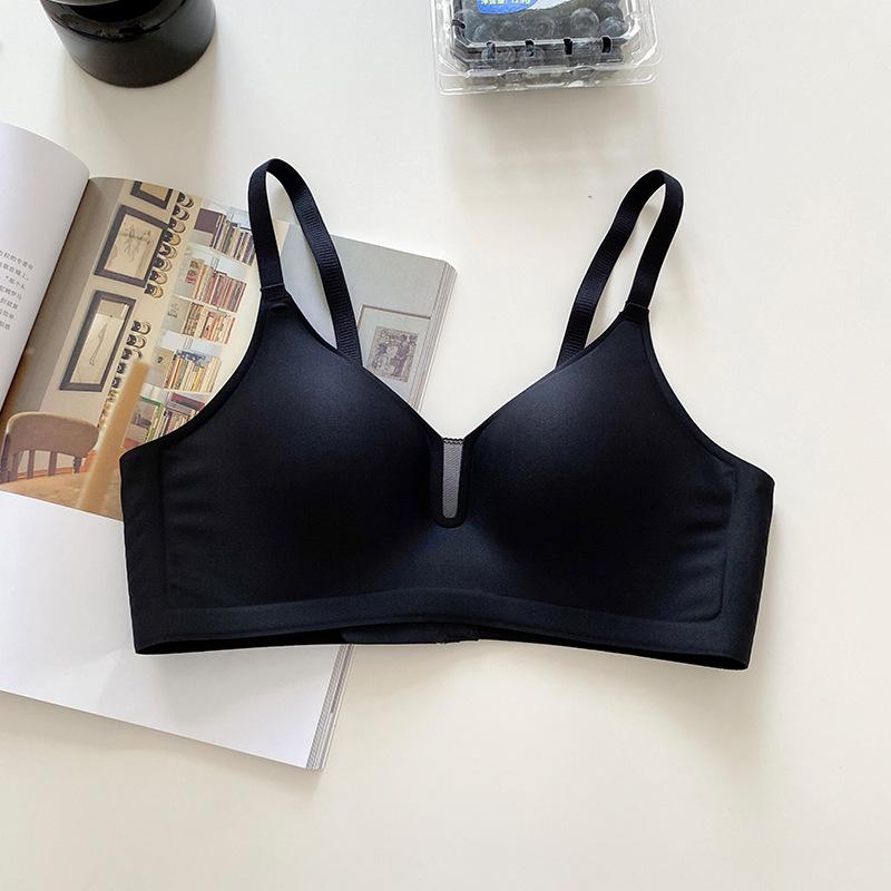 Traceless Underwear Women's Summer Thin Small Breasts Gather and Close Secondary Breasts, New Jelly Strips, Anti-sagging Bra