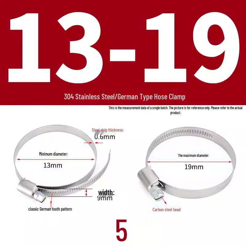 304 Stainless Steel German Style Hose Clamp