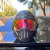 Vintage Full Helmet Cruise Motorcycle Helmet Men's Car Off-Road Carbon Fiber Small Helmet Women