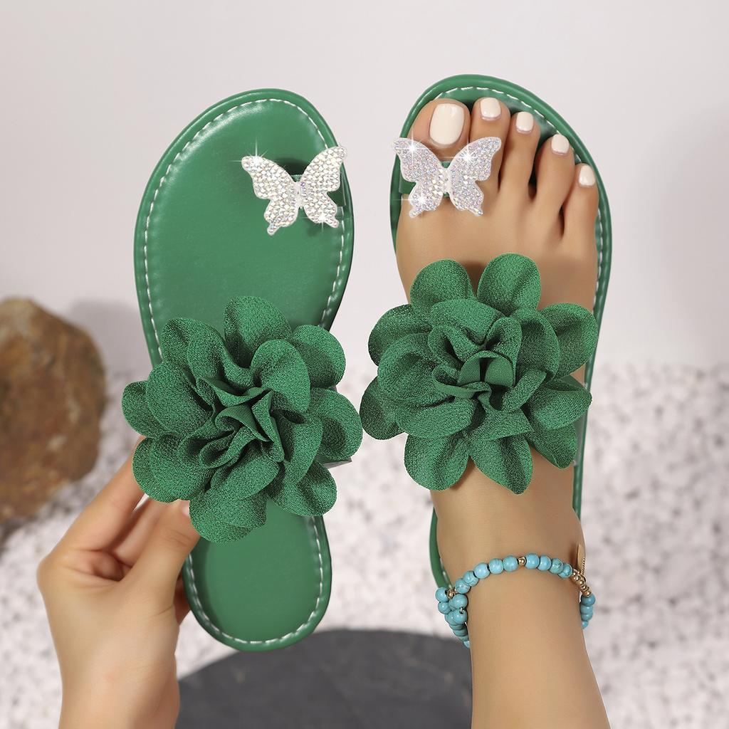 Fashion Women Slippers Fashion Lightweight Slippers Women Outdoor Vacation Slip-on Flat Shoes Ladies Summer Flower Sandals Slides Women