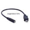 Mini USB Charging Cable for Tablets, Phones, Cameras  3.5x1.35mm Female To Mini USB Male 20cm Length