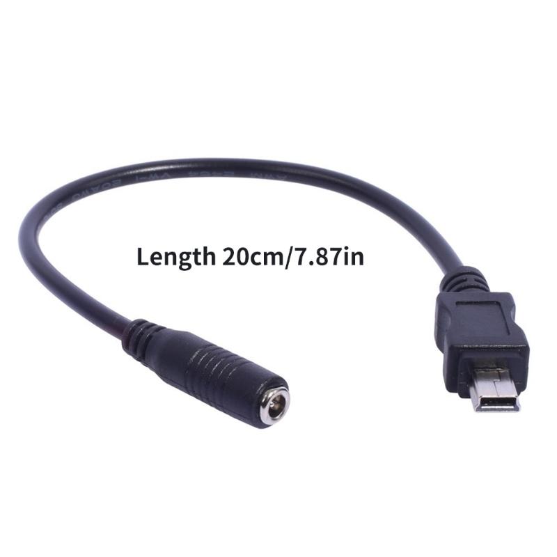 Mini USB Charging Cable for Tablets, Phones, Cameras  3.5x1.35mm Female To Mini USB Male 20cm Length