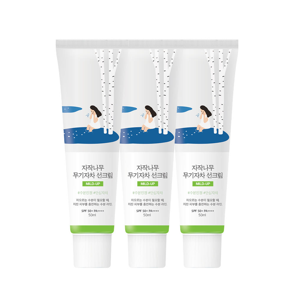 Round Lab Birch Juice Mineral Sunscreen 50ml SPF50+ PA++++ | Non-Nano Zinc Physical UV Shield + Soothing Hydration (1pc / 2pcs / 3pcs)