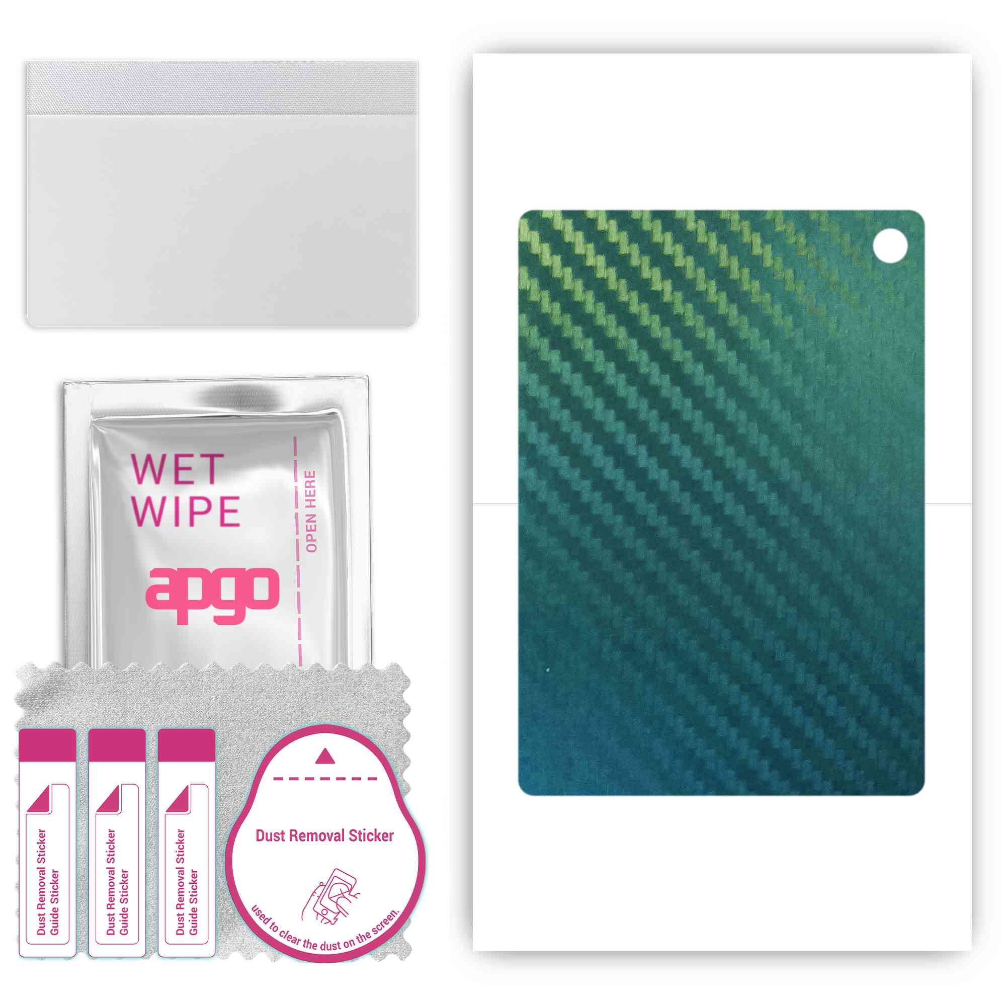 

apgo Protective Skin Sticker for the back compatible with Teclast M18, Wrap Film, Foil, Vinyl - Pattern Carbon Chameleon CAKA1