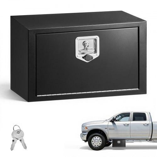 VEVOR Underbody Truck Tool Box, 609 x 305 x 356 mm Heavy Duty Steel Trailer Storage Box with Lock & Keys