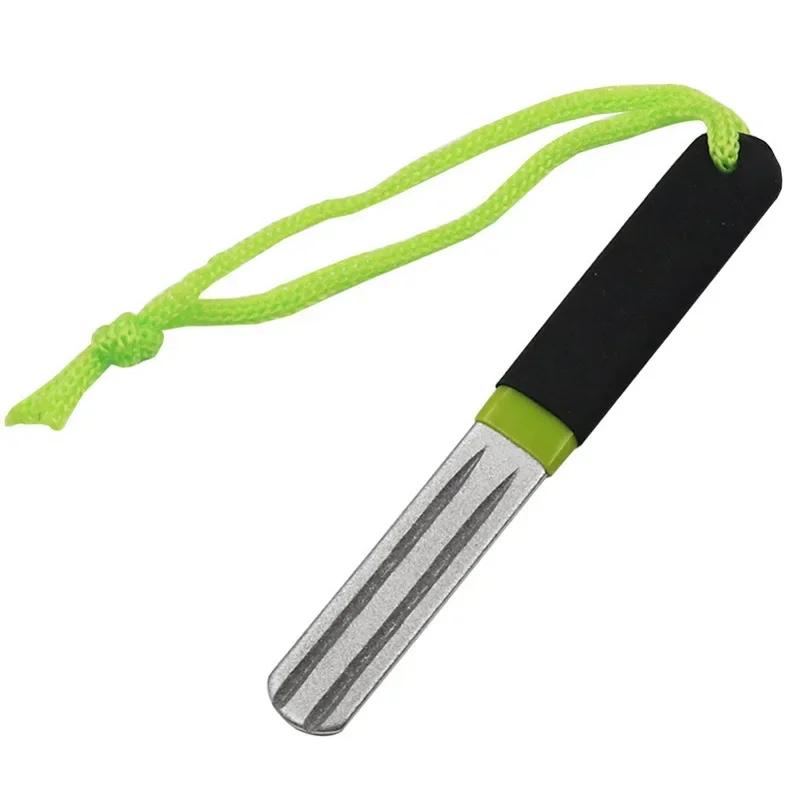 1PC Portable Outdoor Double Groove Fishing Hook Sharpening Hone Fishing Grinding Hook Sharpener Tools Fishing Accessories