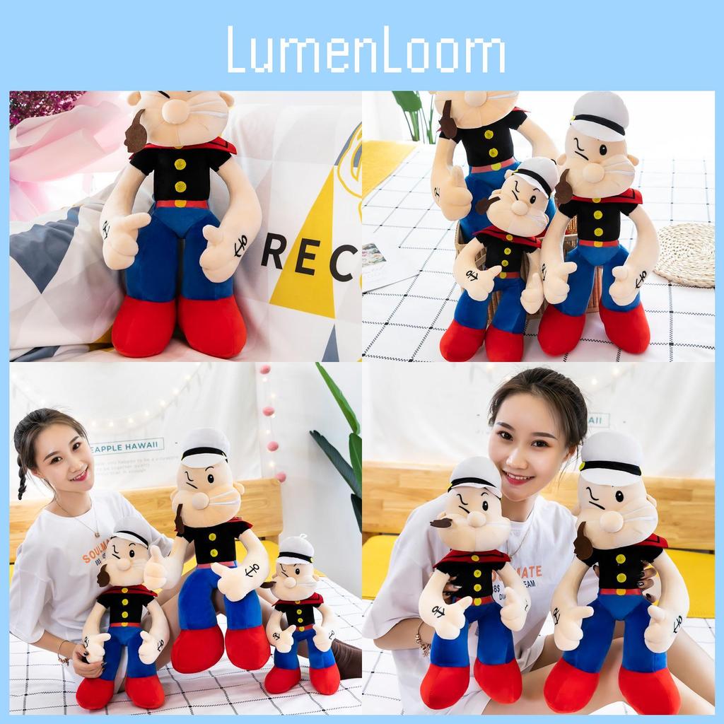 Super Soft Plush Popeye And Mario Stuffed Toy Figure For Kids Birthday Gift 50cm 60cm 70cm
