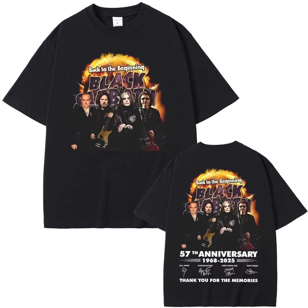 Rock Band Black Sabbath Ozzy Osbourne Back To The Beginning Danke für die Erinnerungen T-Shirt Herren Heavy Metal Oversized T-Shirt
