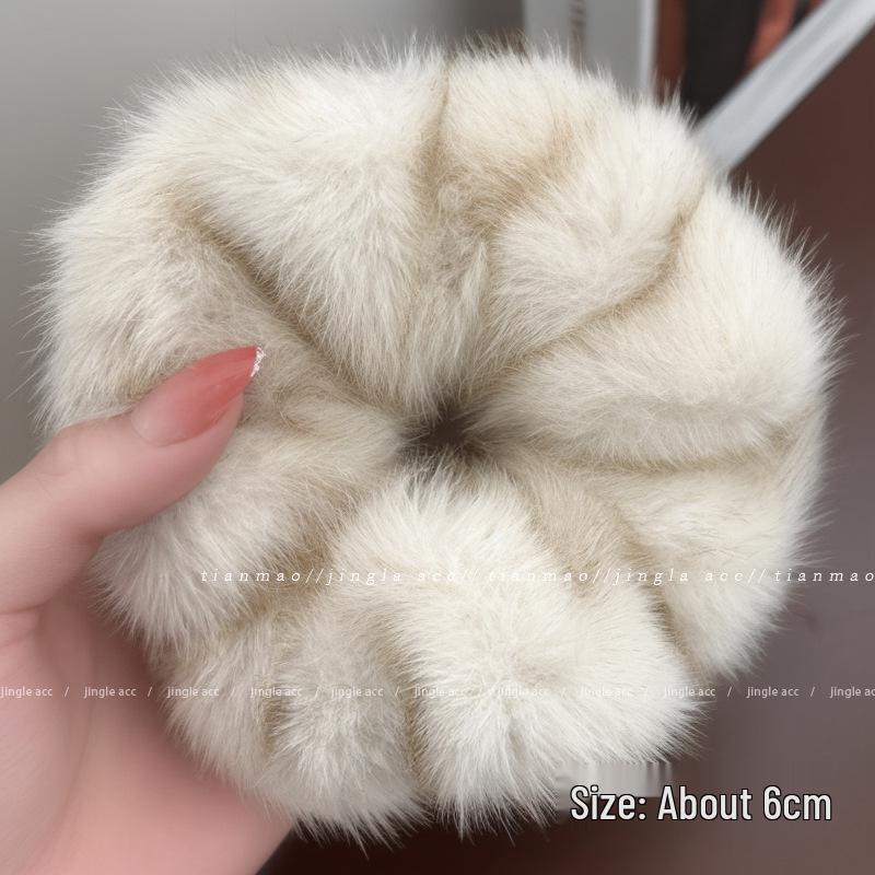 

Fluffy Autumn & Winter Hair Tie: 2024 Women s Plush Large Intestine Hair Accessory