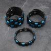 3Pcs Punk Bracelets for Night Activities Square Stud Leather Wrist Chain Comfortable Design Lightweight Wear Bangle