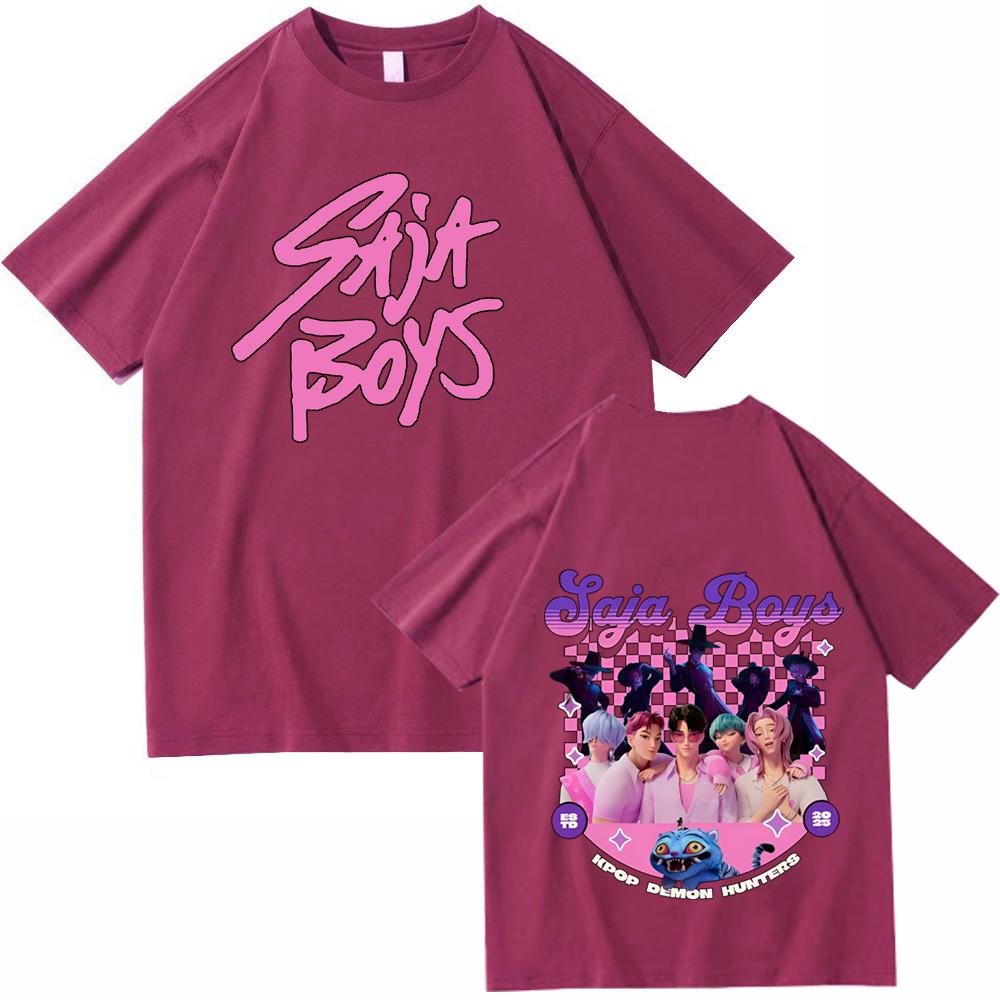 KPop Devil Hunter Saja Boys' T-shirt Harajuku O-neck Casual Shirt