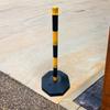 85cm Traffic Cone Barrier Parking Post Portable Traffic Bollard Parking Pole Sideways Construction Lot Road Markers Warning Pile