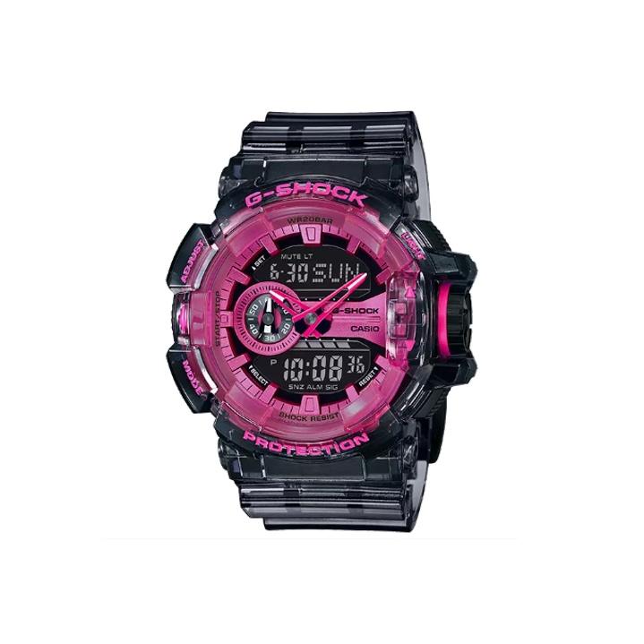 

CASIO Мужские Часы с Жидкокристаллическим/Аналоговым Двойным Дисплеем Серия 57мм Черные GA-400SK-1A4DR GA-400SK-1A4DR Red Watch Dial