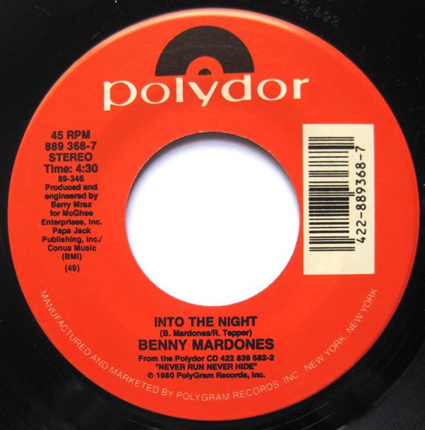

7inch Record BENNY MARDONES - Into The Night 8893687 Polydor 1989 US Rock Used